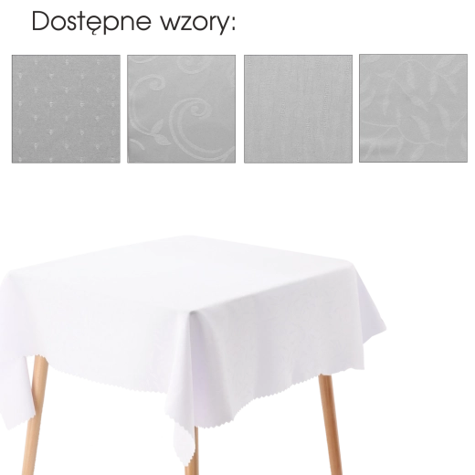 Wit polyester tafelkleed 140 × 220 cm