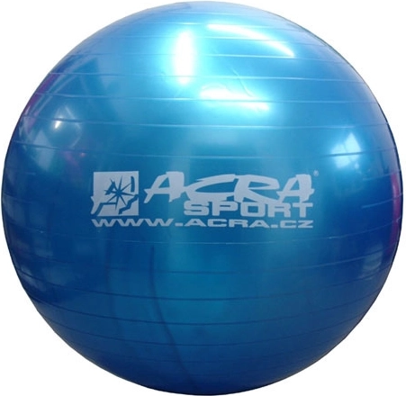 Acra overball opblaasbare gymnastiekbal 65 cm blauw