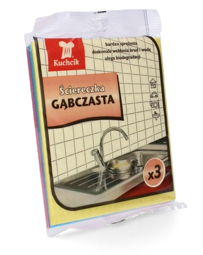Sponsdoekjes Kuchsik, 100% cellulose, 3 stuks