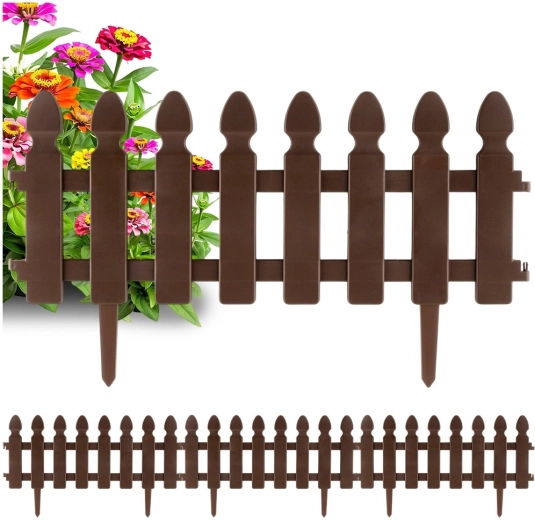 Bruin tuinafboordingshek 49 × 21 cm, set van 4 stuks