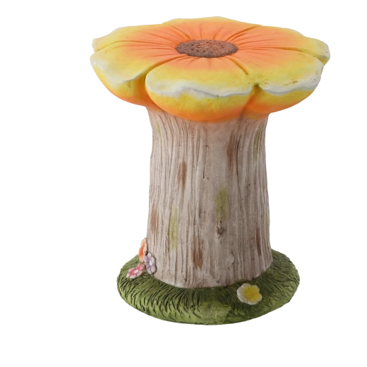 Tuinstandaard voor bloempot met oranje bloem