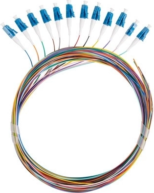 Optische pigtail SM OS2 LC/UPC 2 m G657A1 semi-tight, multicolor