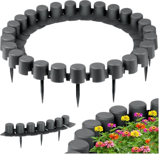 Grijze tuinpalisade 220 cm, 4 stuks