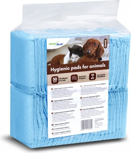 Hygiënische matjes voor dieren 40 × 60 cm, 50 stuks
