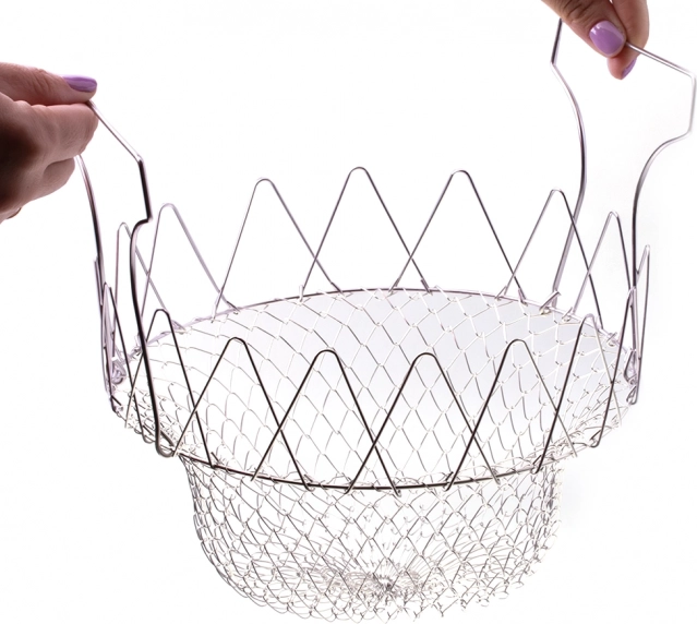 Opvouwbare mand, zeef voor frituren of koken