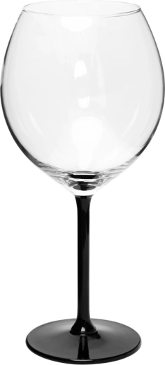 XXL wijnglas op voet 700 ml met zwarte voet
