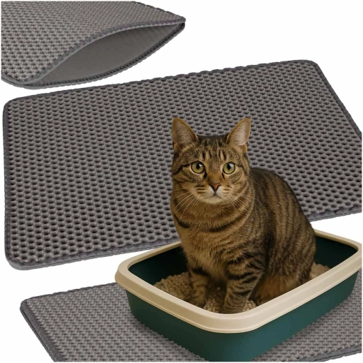 Tweelaagse waterdichte mat voor de kattenbak 40 × 60 cm