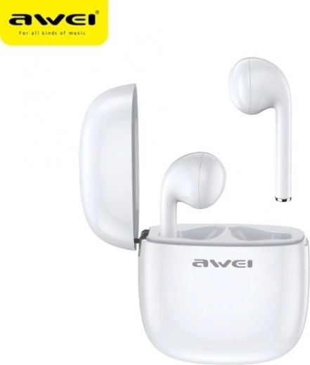 Bluetooth oordopjes T28 TWS met oplaadstation wit