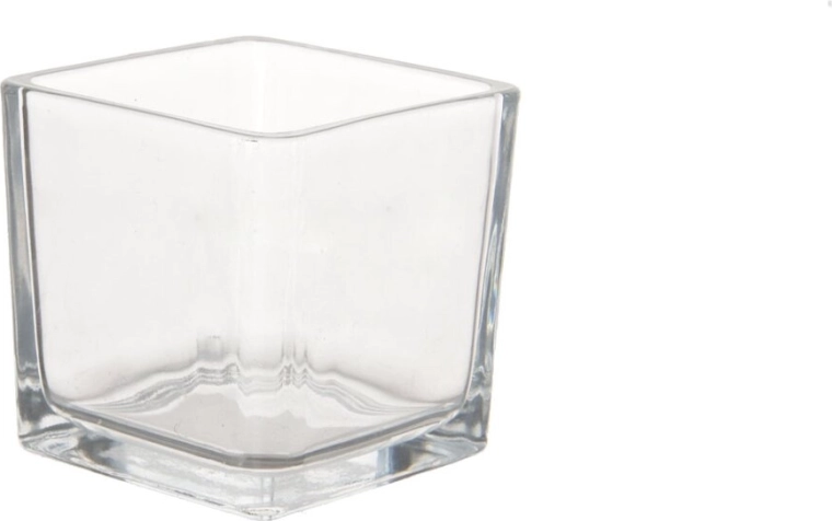 Kaarshouder van helder glas 5,2 × 5,2 × 5,2 cm