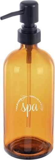Zeepdispenser SPA van bruin glas 500 ml