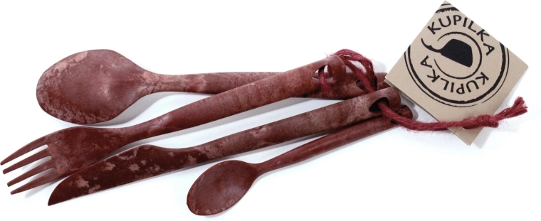 Kupilka bestek Cutlery Cranberry Red – rood kampeerset