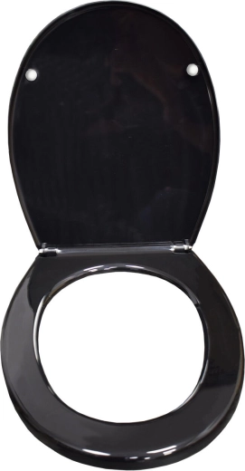 Universele zwarte wc-bril van polypropyleen