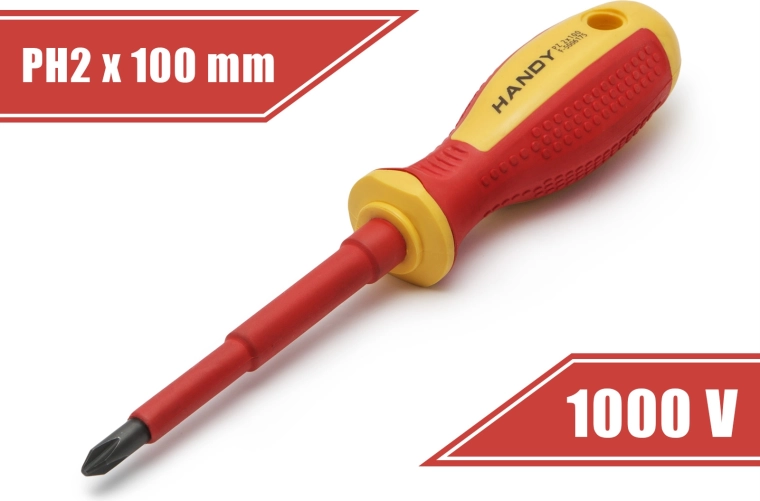 Geïsoleerde PH2-schroevendraaier van 100 mm tot 1000 V