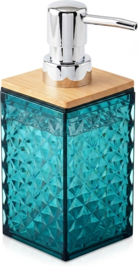 Turquoise dispenser voor vloeibare zeep 300 ml - 1 stuk