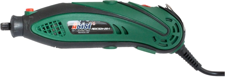 Mini rechte slijper 135 W in koffer met accessoires 210 stuks ASIST