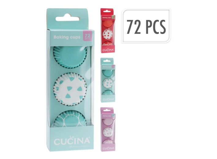 Set van 100 papieren bakvormpjes 10,5 cm