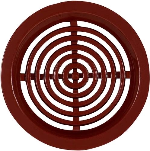 Kunststof ventilatierooster 50 mm - 4 stuks – Bruin
