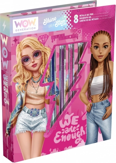 Creatieve set Notitieboek + 8 pennen Wow Generation