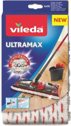 Vileda Ultramax vervangende kop Microfibre 2-in-1 voor harde vloeren