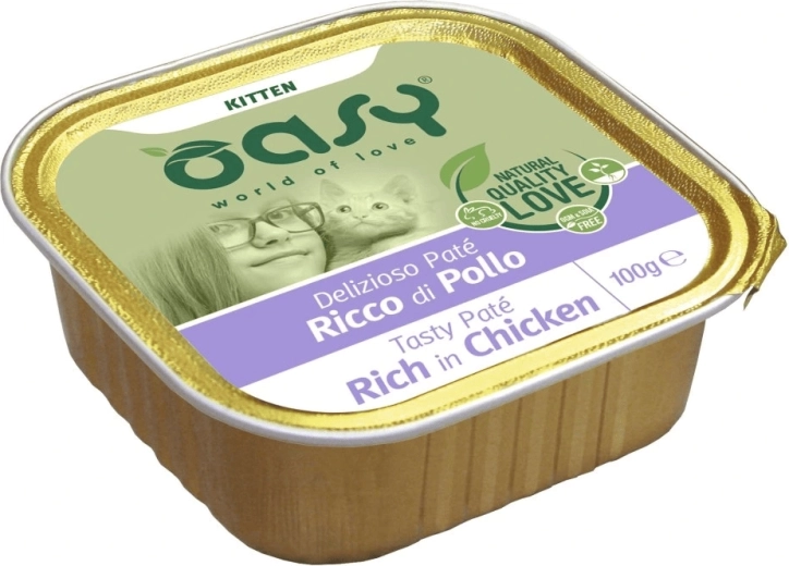 Oasy Tasty Pate paté voor kittens met kip 100 g