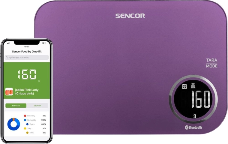 Slimme keukenweegschaal Sencor met Bluetooth