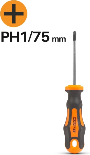 Kruiskopschroevendraaier PH1, 75 mm