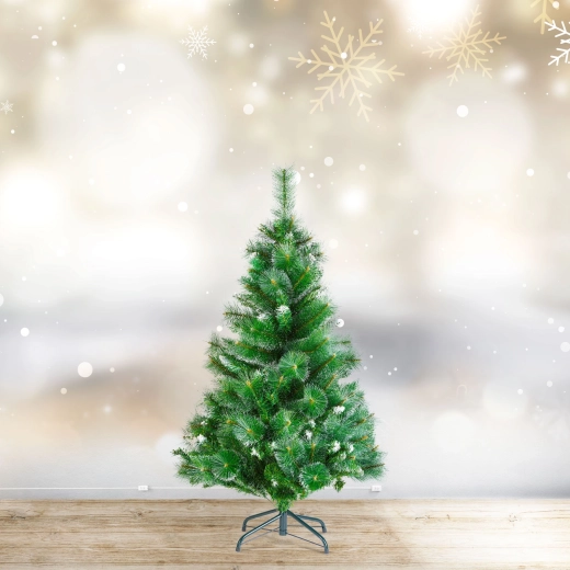 Besneeuwde kunstkerstboom 120 cm