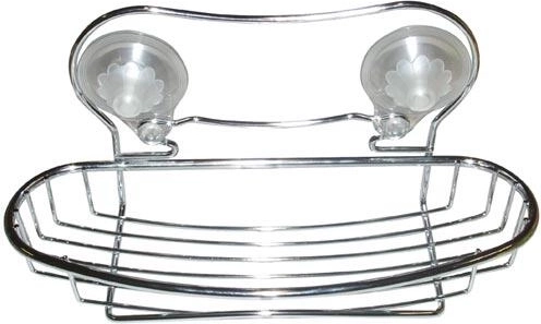 Ovale badkamerplank 30 × 11 × 4 cm, chroom