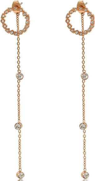 Xuping oorbellen met hanger - roségoud