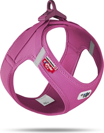Curli hondentuig Air-Mesh Fuchsia S (4–7 kg) met gesp