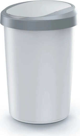 Prullenbak met klepdeksel 25 l asgrijs PROSPERPLAST