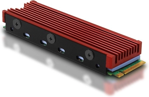 Aluminium passieve koelplaat voor SSD M.2 2280 met thermische pads, hoogte 12 mm