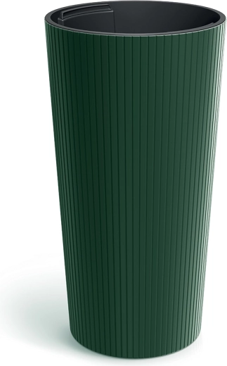Bloempot Lamia Slim 30 cm donkergroen met inzet