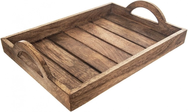 Houten serveerblad van mangohout 35,5 × 25,5 cm