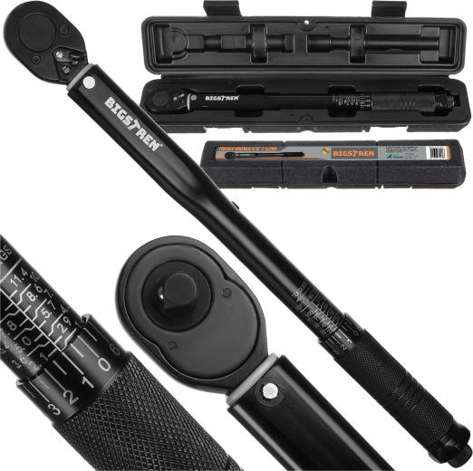 Momentsleutel 3/8" 7–112 Nm Bigstren met vergrendeling en kalibratiecertificaat