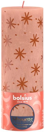 Rustieke kaars 190 × 68 mm – romige karamel