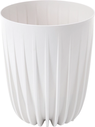 Bloempot Mira 39 cm wit met uitneembare inzet