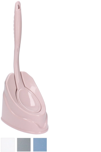 Toiletborstel met houder – compacte plastic set