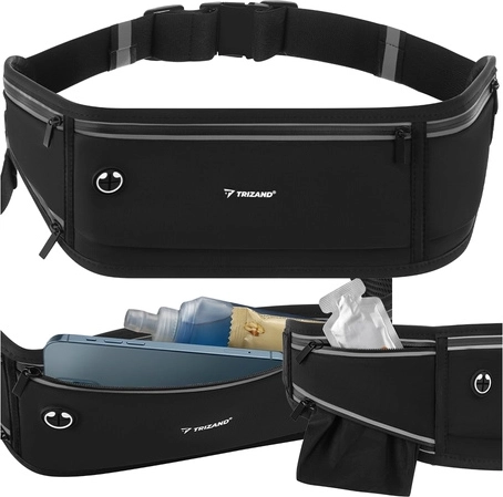 Hardloopheuptasje / hardloopband Trizand voor telefoon tot 7" zwart