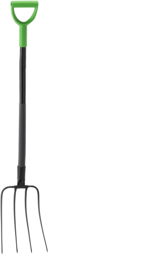 Tuinvork 4-tands met stalen steel 120 cm met D‑handgreep