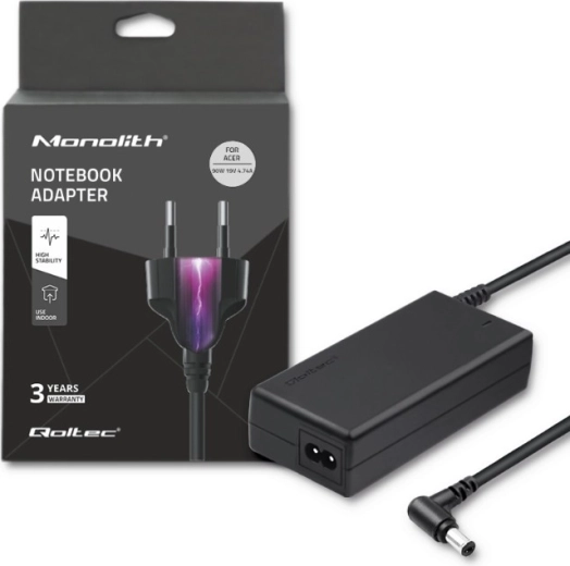 Netadapter voor Acer 90 W, 19 V, 4,74 A, connector 5,5 × 2,5 mm