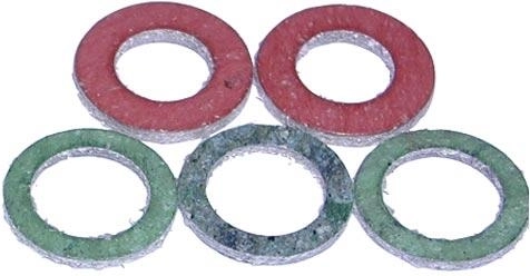 Afdichting voor knelkoppelingmoeren 1/2, klingeriet, 12 × 18 × 2 mm, set van 5 stuks