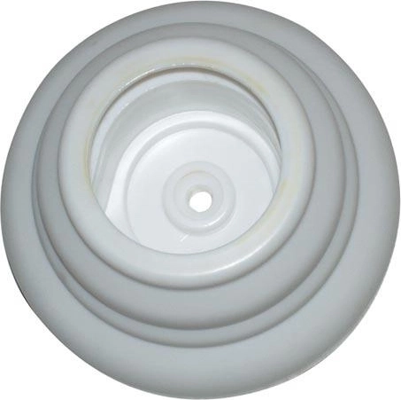 Muurophanging met afdekking, wit plastic