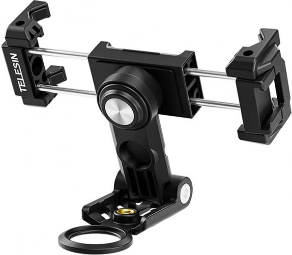 Telesin multifunctionele telefoonhouder met cold shoe en 360° rotatie