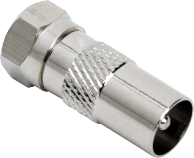 Adapter van F-connector naar tv-coaxconnector