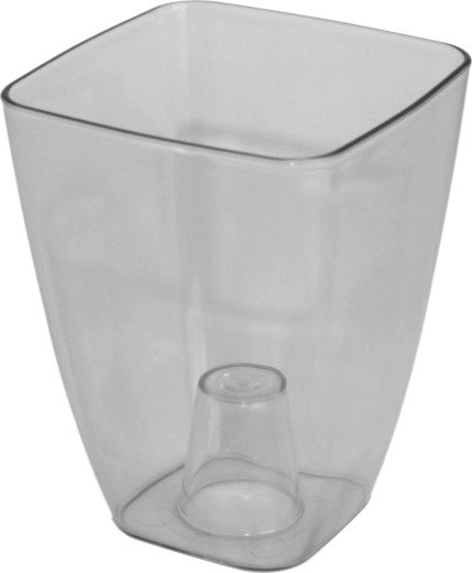 Transparante vierkante orchideeënpot 13 cm