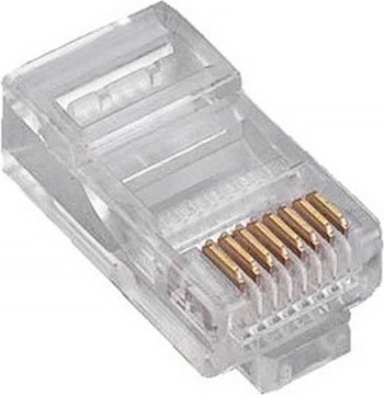 Universele RJ45-connector kat.5e, massieve/soepele ader, 8P8C, 100 stuks