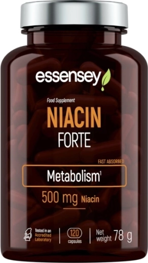 Essensey Niacin Forte vitamine B3 500 mg, 120 capsules