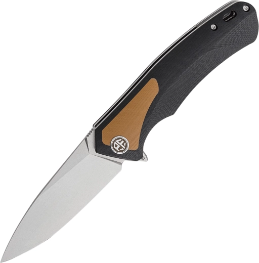 petrified fish pub PF838 vouwmes, D2, stonewash, G10 zwart/bruin