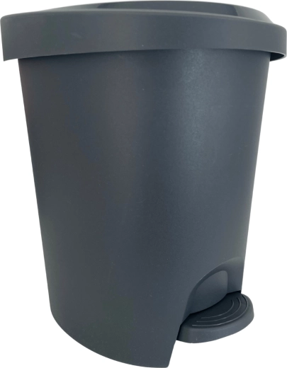 Pedaalemmer 6 l, grafiet – compacte vuilnisbak voor badkamer en keuken